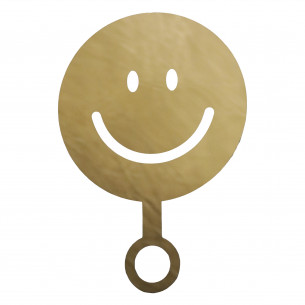 Chic Antique kaffestencil til din latte. Her med Smiley motiv