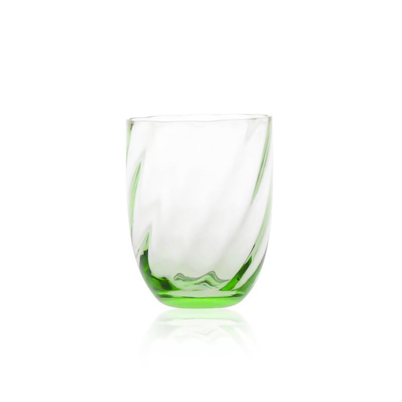 Lysegrøn Swirl Glas fra Anna Von Lipa
