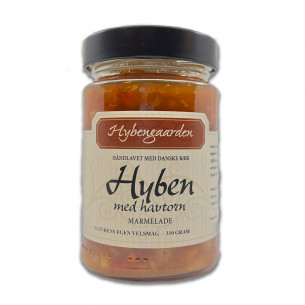 Hybenmarmelade med havtorn (310 gram) - Hybengaarden