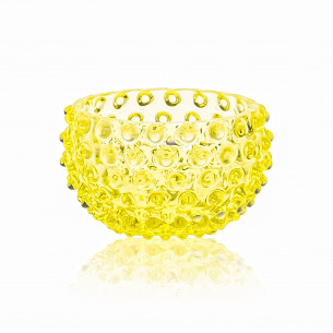 Gul Hobnail Tapas Krystal Skål, 11,5 cm fra Anna Von Lipa