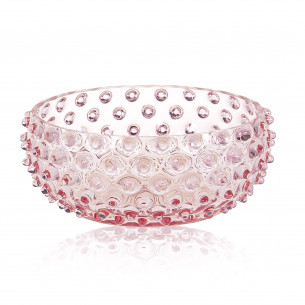 Lyserød Hobnail Tapas Krystal Skål, 17 cm fra Anna Von Lipa