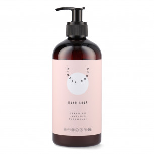 Flydende håndsæbe (450 ml) med duft af geranium, lavendel og patchouli fra Simple Goods
