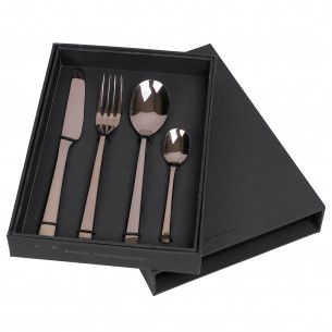 'Tvis' Bestiksæt, titanium espresso - 4 dele - Broste Copenhagen