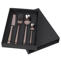 'Tvis' Bestiksæt, titanium espresso - 4 dele - Broste Copenhagen