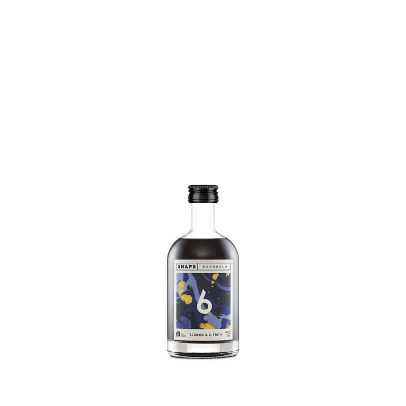 No. 6 Blåbær og citron snaps (5 cl) fra Bornholm Snaps