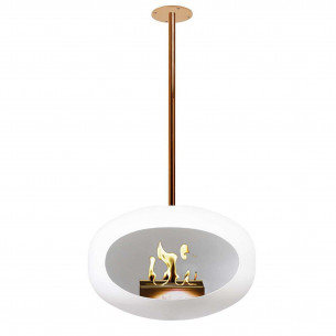Sky Biopejs i Hvid med beslag og stang i Rose gold fra Le Feu