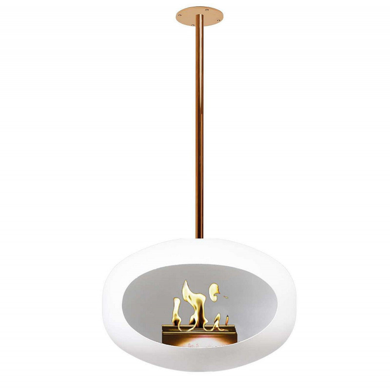 Sky Biopejs i Hvid med beslag og stang i Rose gold fra Le Feu
