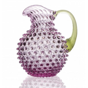 Paris Hobnail kande (2 liter) i lilla m. grøn hank fra Anna von Lipa