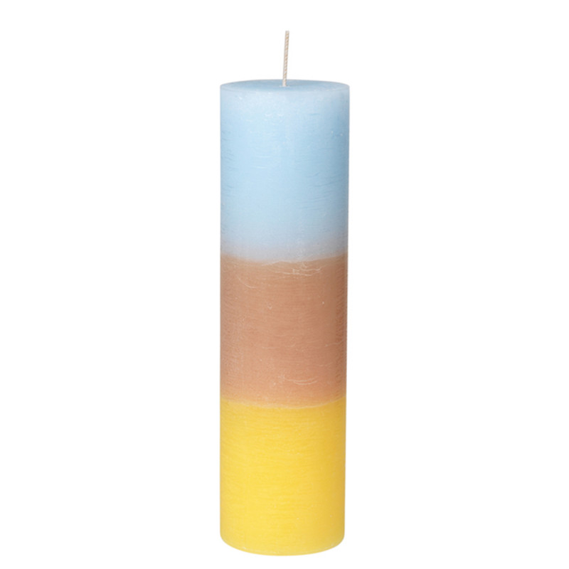 Rainbow bloklys, Pineapple Cloud (lyseblå, beige og gul) i stor fra Broste Copenhagen