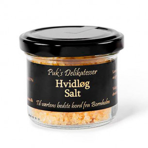Hvidløg salt (90 gram) i glas fra Puk's Delikatesser
