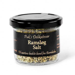 Salt med ramsløg (90 gram) fra Puk's Delikatesser