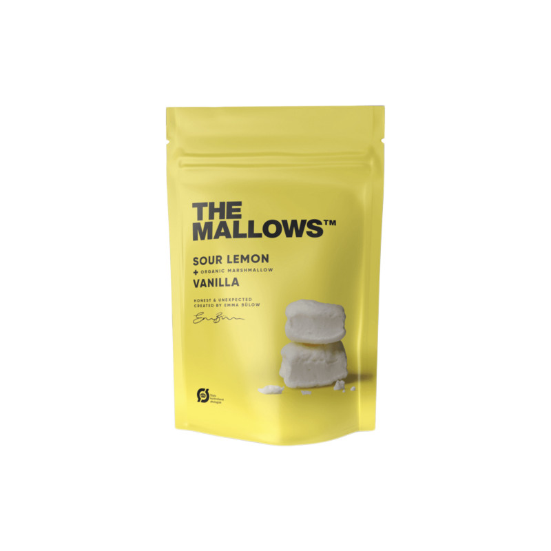 Sour Lemon & Vanilla skumfiduser (90 gram) fra The Mallows