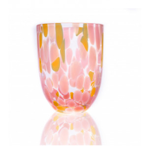 Big Confetti glas (250 ml) i rosa og gul fra Anna von Lipa