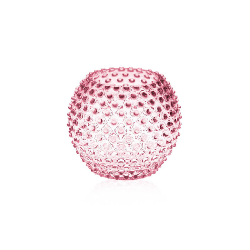 Hobnail Globe vase (18 cm) i rosa fra Anna von Lipa