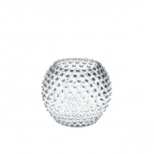 Hobnail Globe vase (D: 18 cm) i klar krystal fra Anna von Lipa