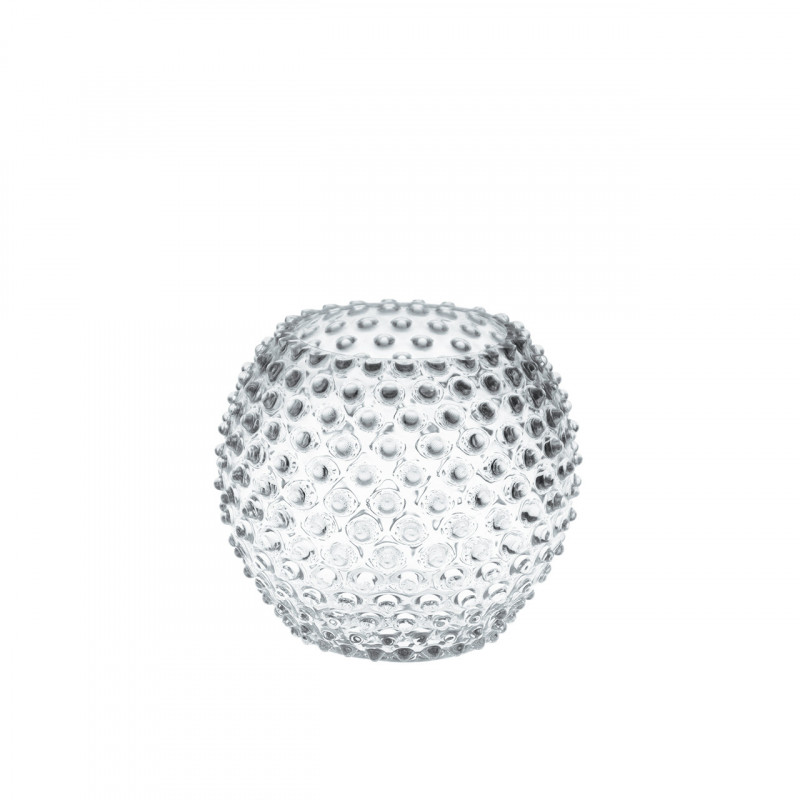 Hobnail Globe vase (D: 18 cm) i klar krystal fra Anna von Lipa
