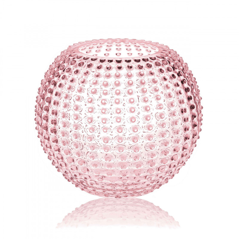 Hobnail Globe vase (24 cm) i rosa fra Anna von Lipa