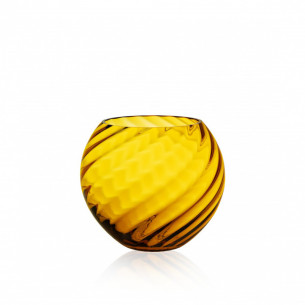 Swirl Globe vase i Amber fra Anna von Lipa