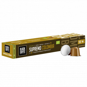 Supremo Colombia kaffekapsler (10 stk) fra Black Coffee Roasters