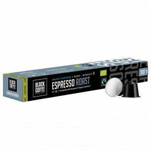Espresso Organic Fairtrade kaffekapsler (10 stk) fra Black Coffee Roasters