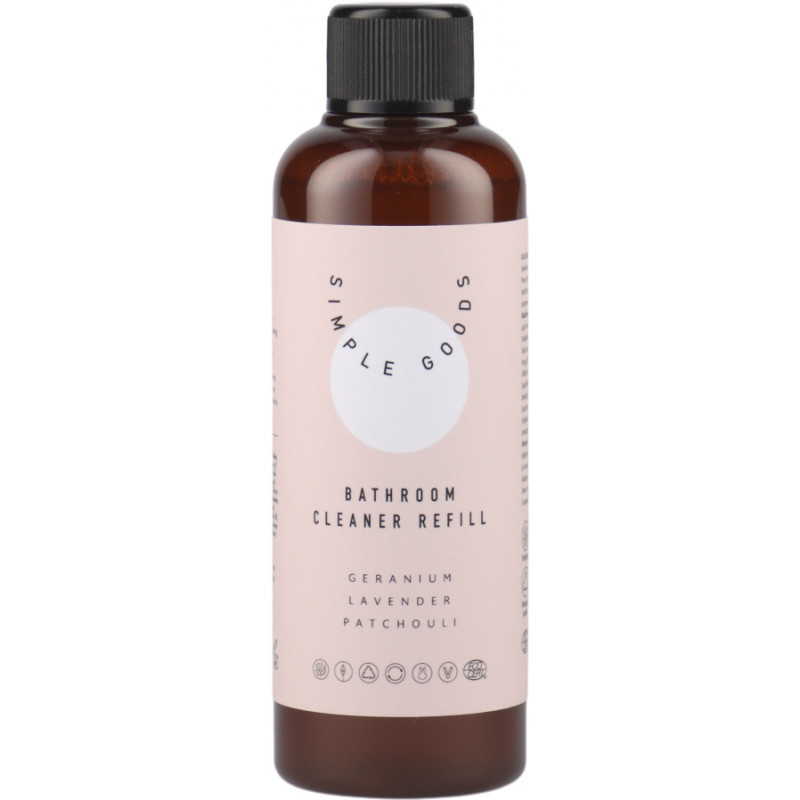 Refill til bad rengøring (100 ml) med duft af geranium, lavendel og patchouli fra Simple Goods