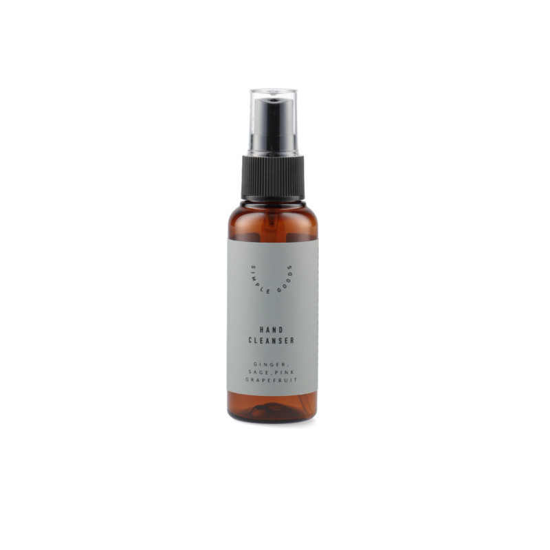 Håndrens (50 ml) i sprayflaske med duft af ingefær, salvie og pink grape fra Simple Goods