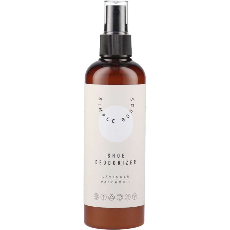 Sko deodorant (150 ml) i sprayflaske med duft af lavendel og patchouli fra Simple Goods