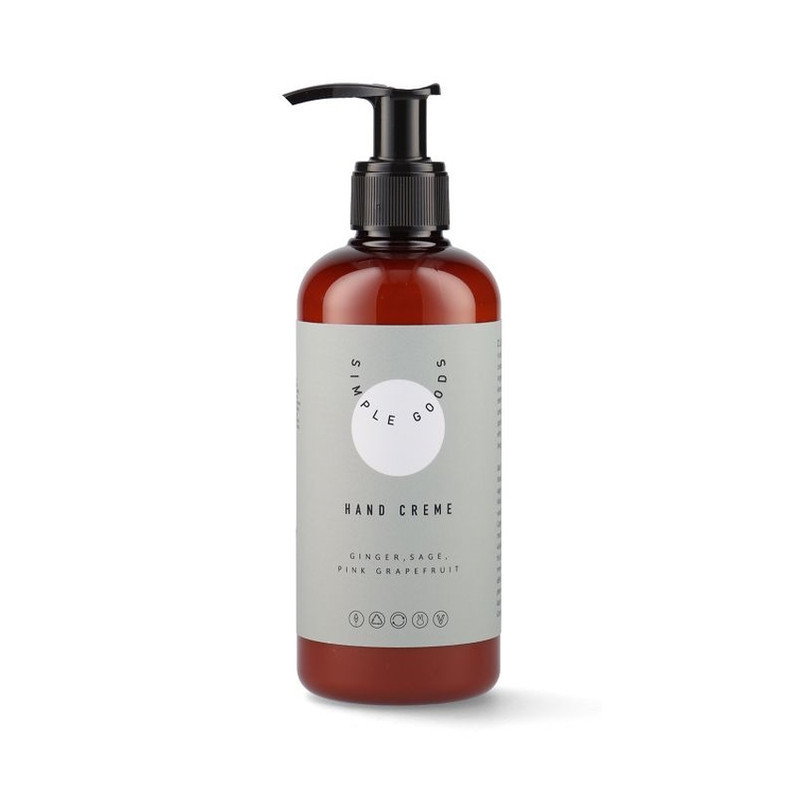 Håndcreme (250 ml) med ingefær, pink grape og salvie fra Simple Goods