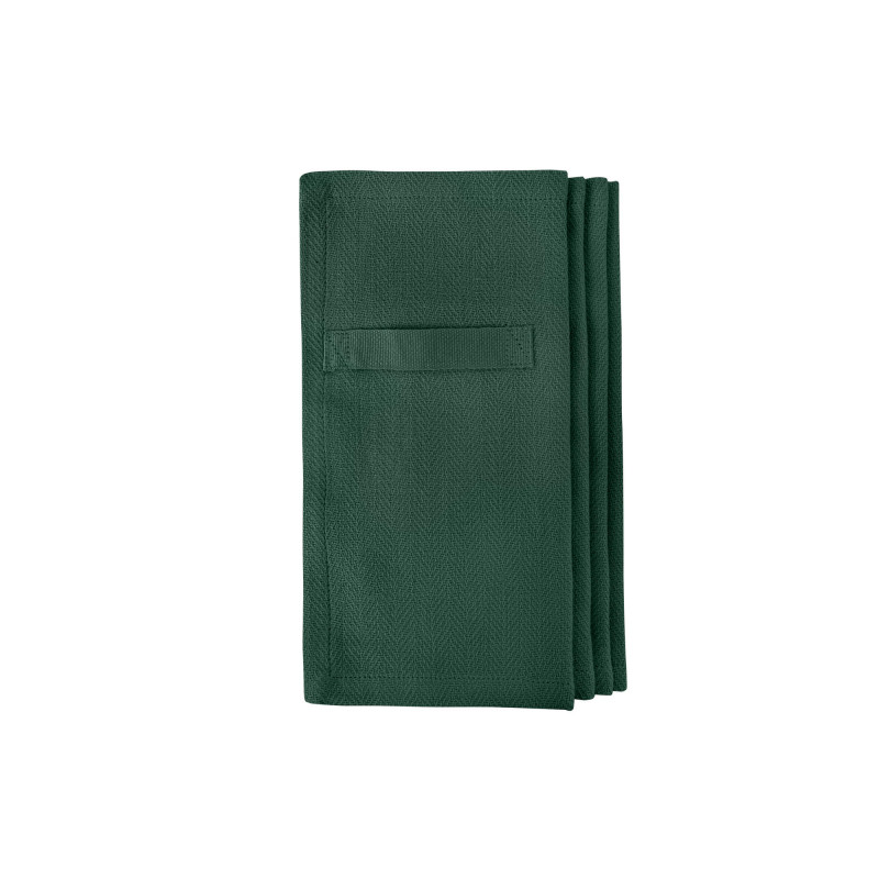 Hverdagsservietter i Dark Green (4 stk) fra The Organic Company