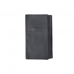 Hverdagsserviet i Dark Grey (4 stk) fra The Organic Company