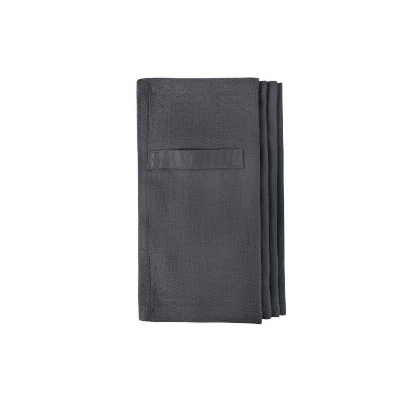 Hverdagsserviet i Dark Grey (4 stk) fra The Organic Company
