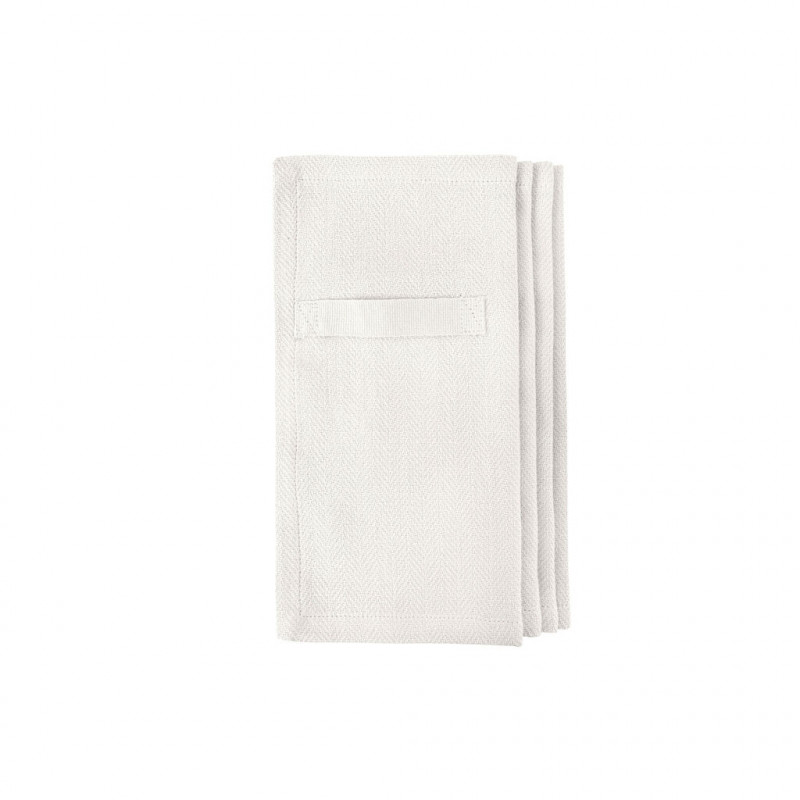 Hverdagsserviet i Natural White (4 stk) fra The Organic Company