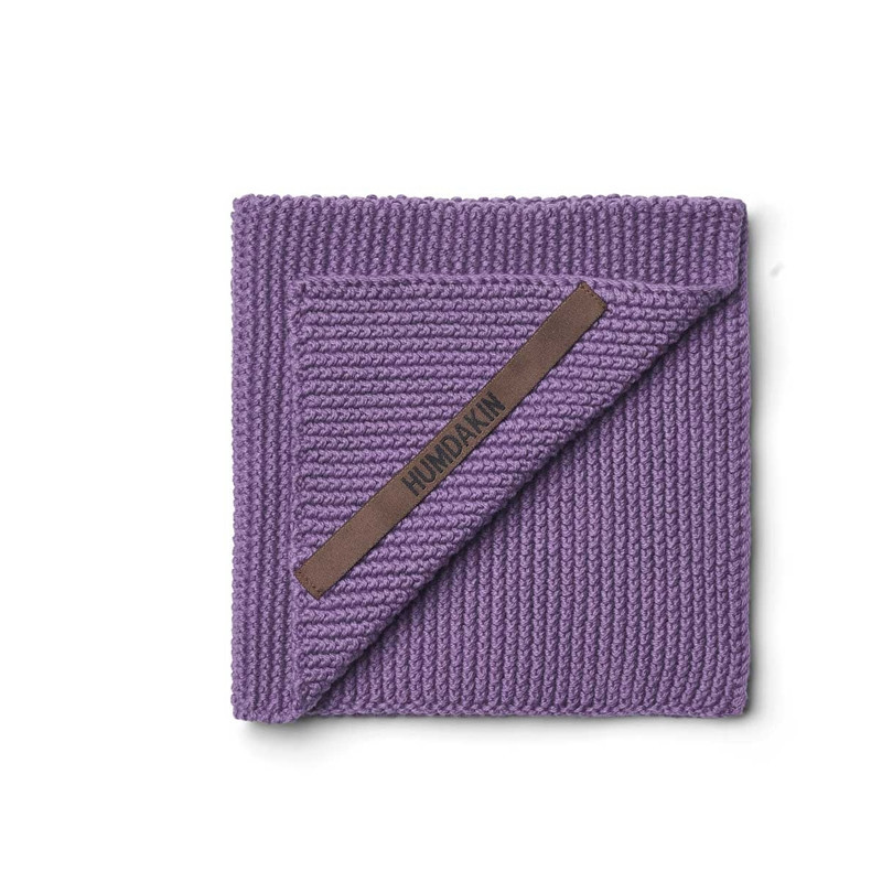 Perlestrikket karklud, Lilac i GOTS-certificeret bomuld fra Humdakin