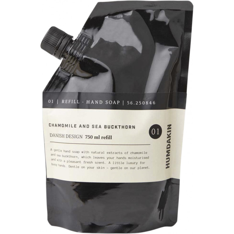 Refill til håndsæbe m. kamille og havtorn (750 ml) fra Humdakin