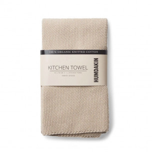 Perlestrikket køkken håndklæde i farven Light Stone (45 x 70 cm) fra Humdakin