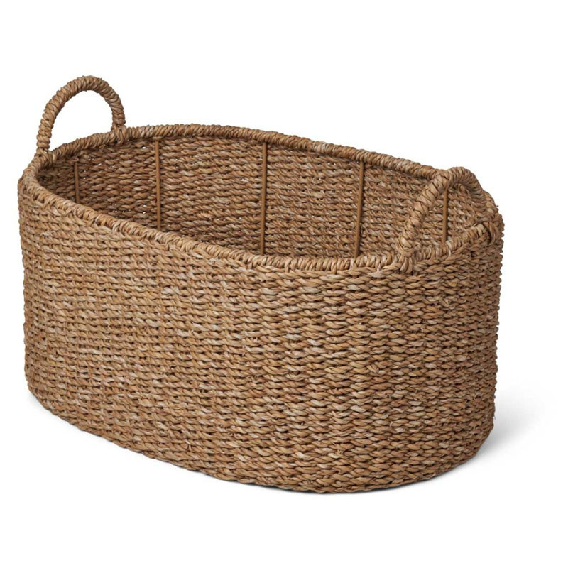 Wicker vasketøjskurv i flettet søgræs fra Humdakin