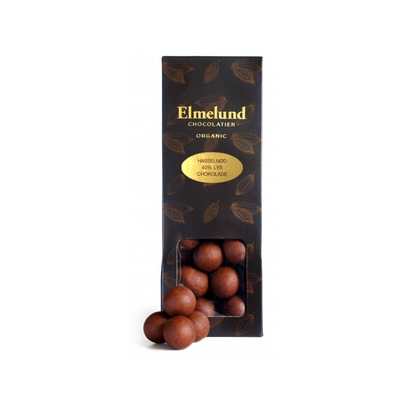 Dragée Dark Milk (90 gram) dragerede hasselnødder fra Elmelund Chocolatier