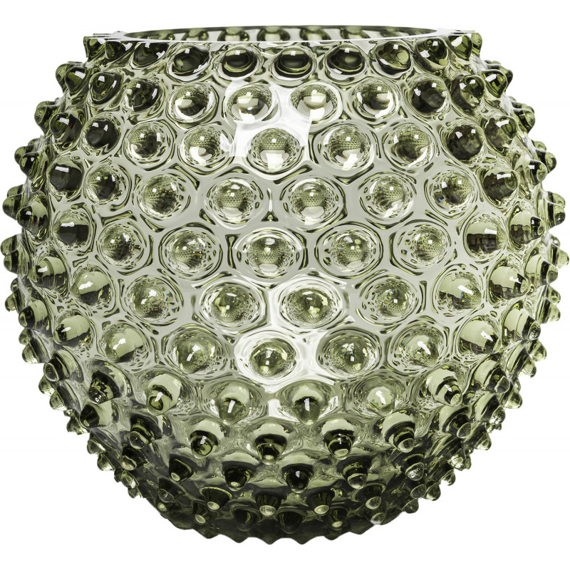 Hobnail Globe vasen (Ø: 18 cm) i olivengrøn fra Anna von Lipa