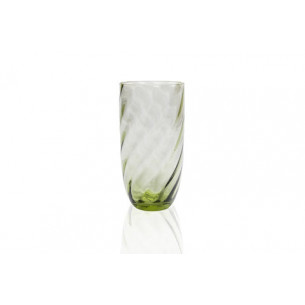 Swirl long drink glas i olivengrøn fra Anna von Lipa