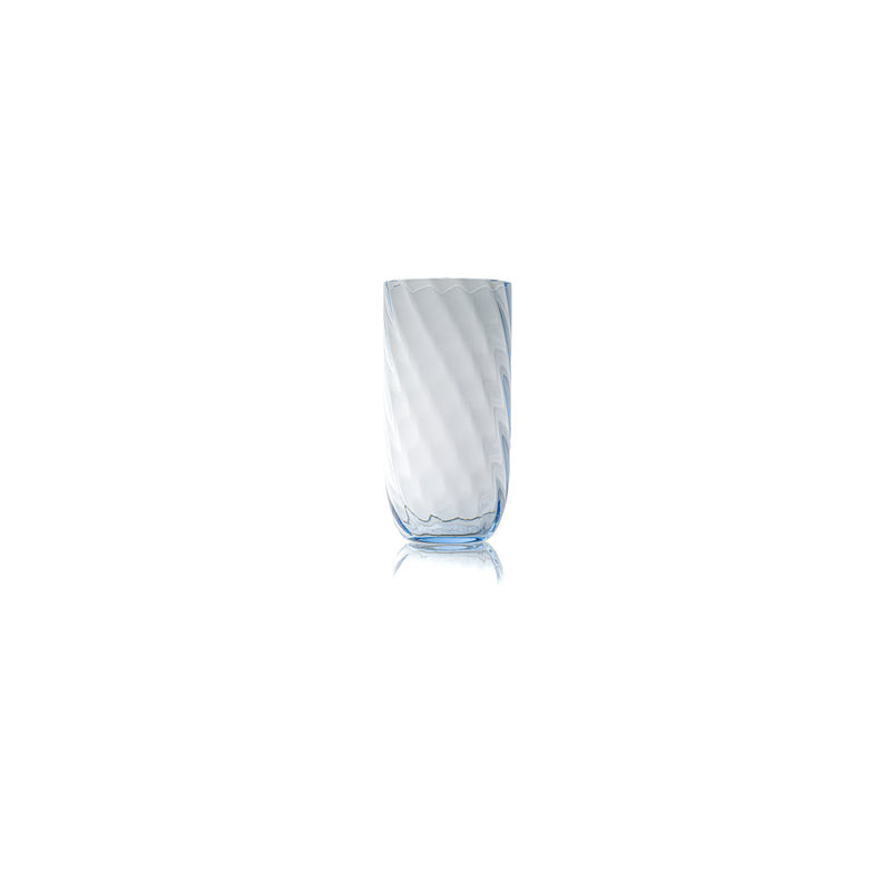 Swirl long drink glas i Light Blue fra Anna von Lipa