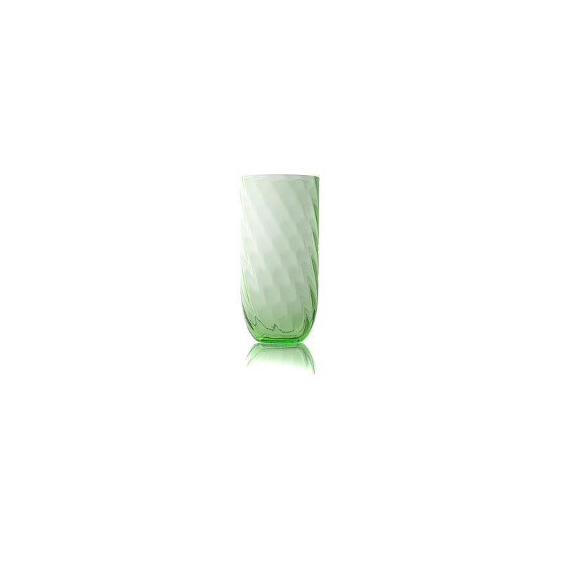 Swirl long drink glas i lysegrøn fra Anna von Lipa