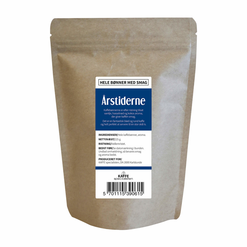 Hele kaffebønner med Årstiderne smag fra KAFFE Specialisten