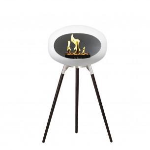 Ground Wood biopejs i hvid med sorte ben (L: 79 cm) fra Le Feu