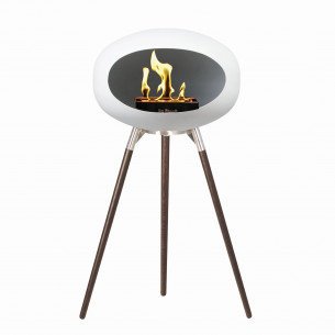 Ground Wood hvid biopejs med ben i røget eg (L: 79 cm) fra Le Feu