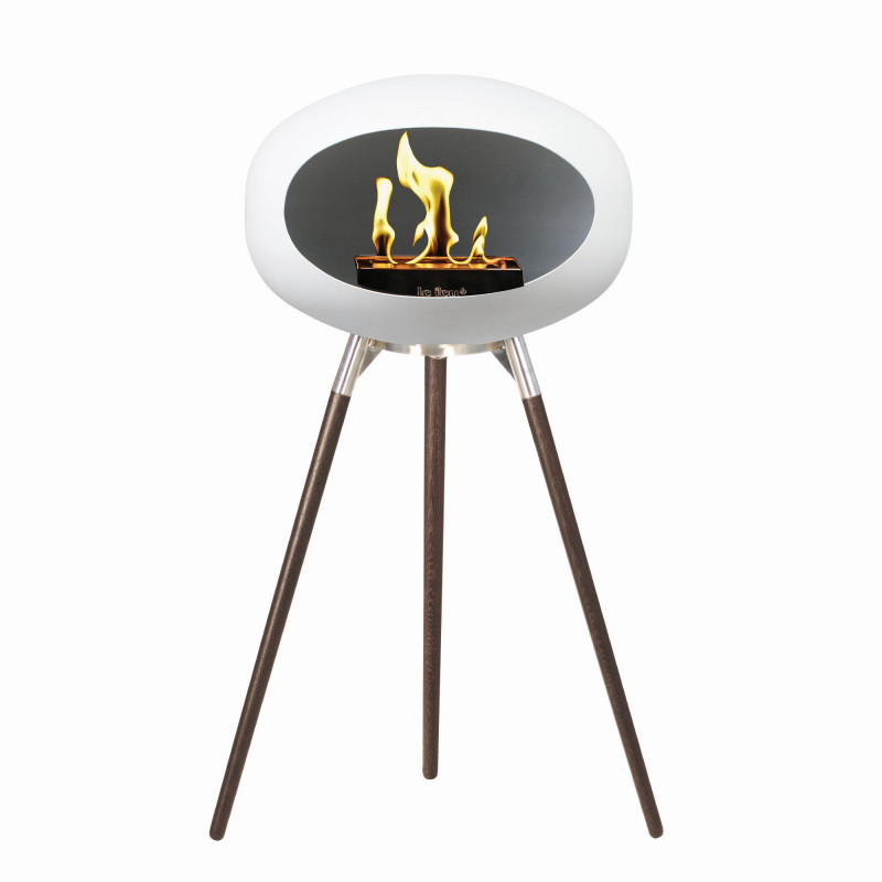 Ground Wood hvid biopejs med ben i røget eg (L: 79 cm) fra Le Feu