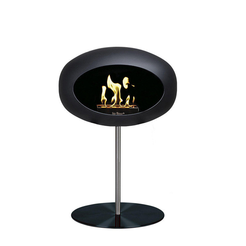 Ground Steel Low biopejs i sort med stål stang (L: 50 cm) fra Le Feu