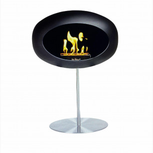 Ground Steel Low biopejs i sort med stålfod (L: 50 cm) fra Le Feu