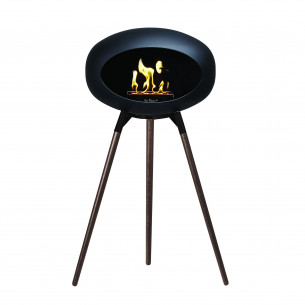 Ground biopejs i sort med ben i røget eg (L. 79 cm) fra Le Feu