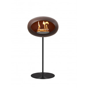 Ground Steel biopejs i mokka med sort fod (L: 80 cm) fra Le Feu