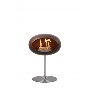 Ground Steel Low biopejs i mocca med stål fod (L: 50 cm) fra Le Feu